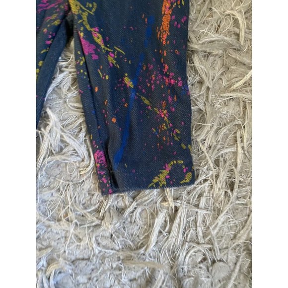 So What Brand Girls Denim Paint Splatter Print Leggings Pants Size 9 Mon… - Picture 10 of 12